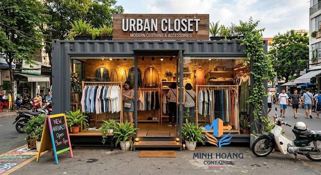 Container Showroom Quần Áo 20 Feet