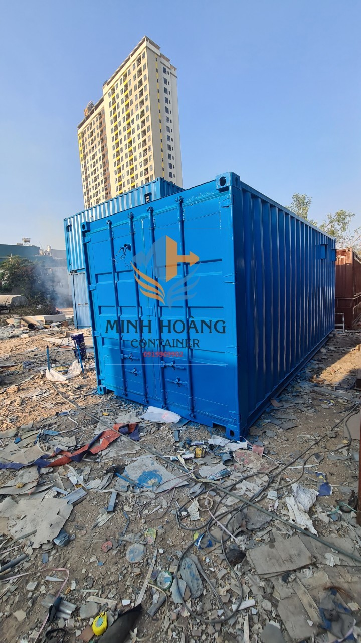 Container văn phòng - nhà ở 20 feet xanh dương